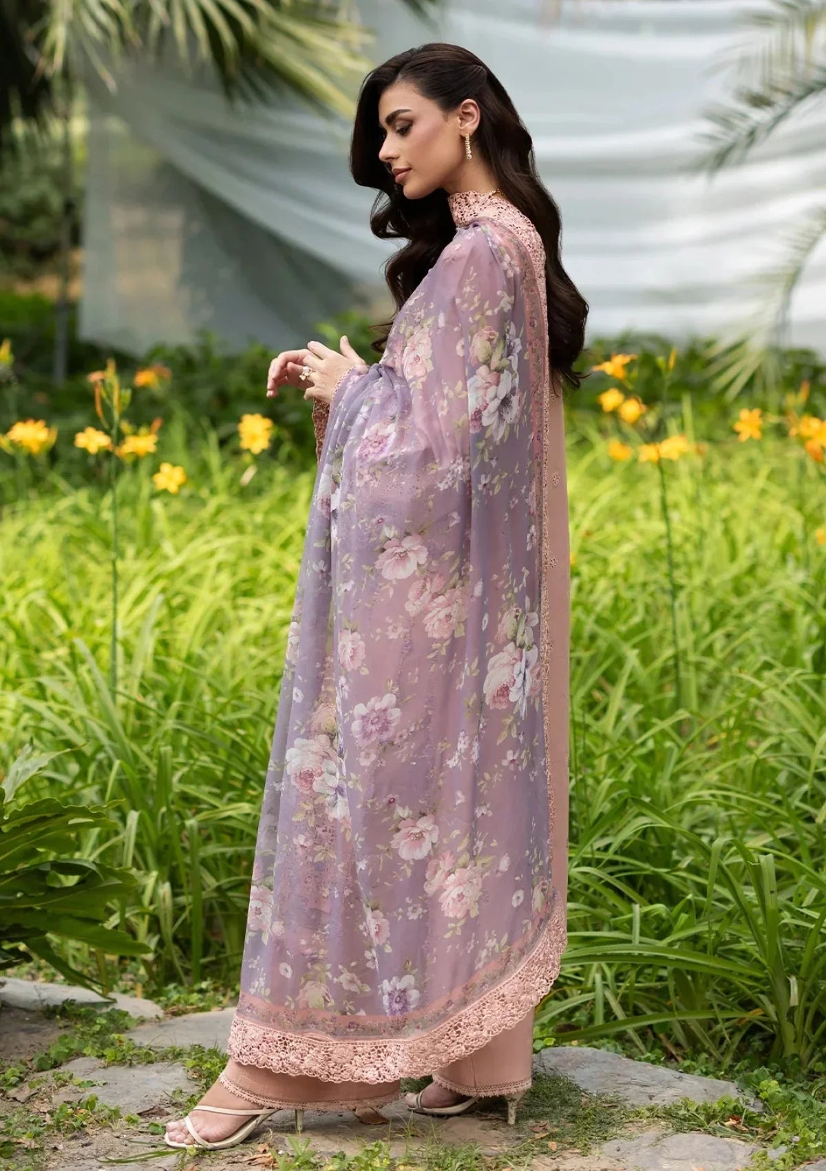 Lawn - Elaf Premium - Luxury BLUSHING ROSE - HS - 0110