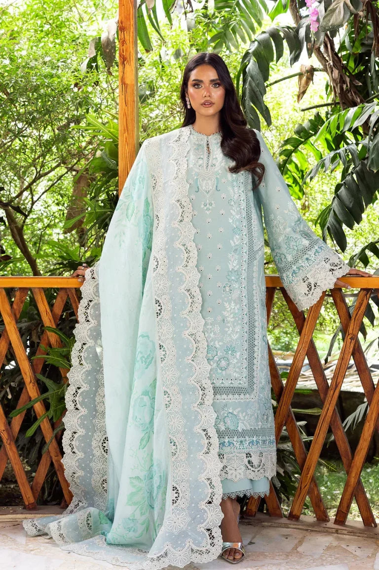 Golnar - Luxury Dhanak 3PC Chikenkari Heavy Embroidered Suit - HS - 0118