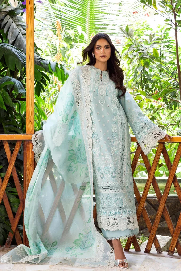 Golnar - Luxury Dhanak 3PC Chikenkari Heavy Embroidered Suit - HS - 0118