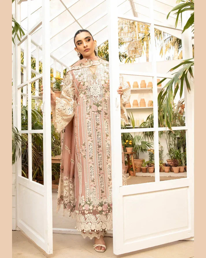 Embroidered Dhanak Unstitched 3PC Set - HS - 095