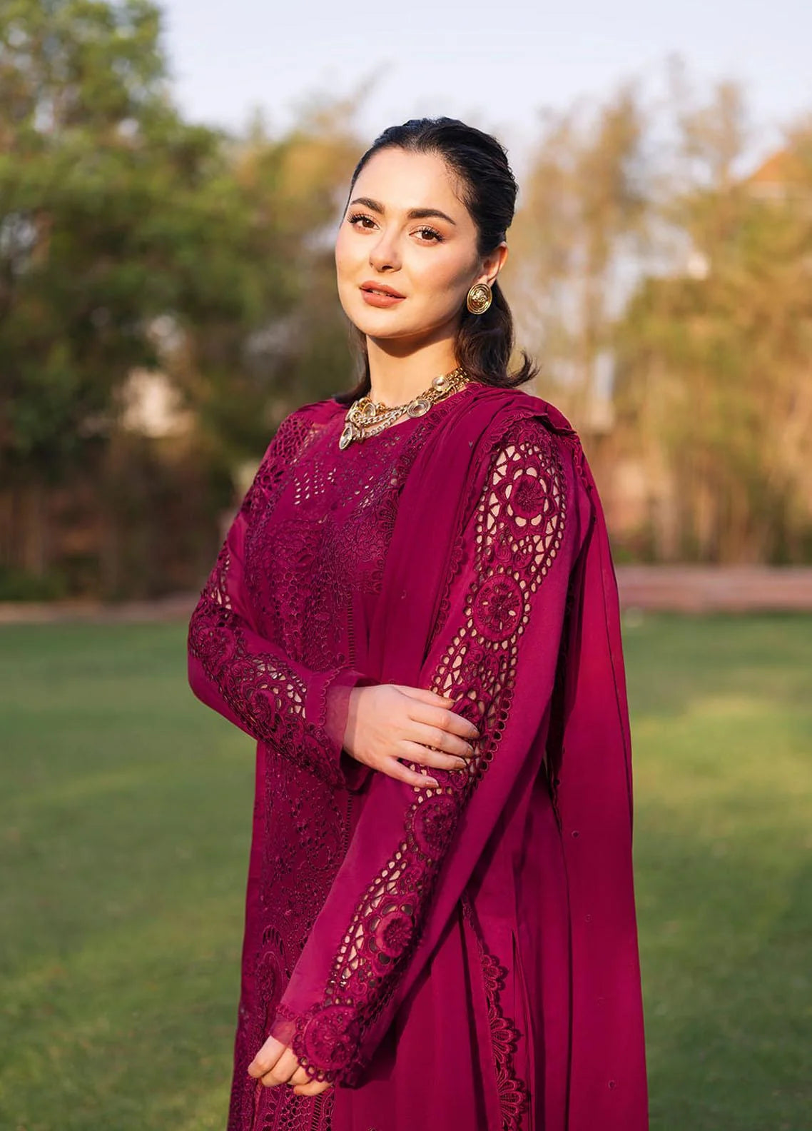 Manara Embroidered Dhanak Suits Unstitched 3 Piece - HS - 0103