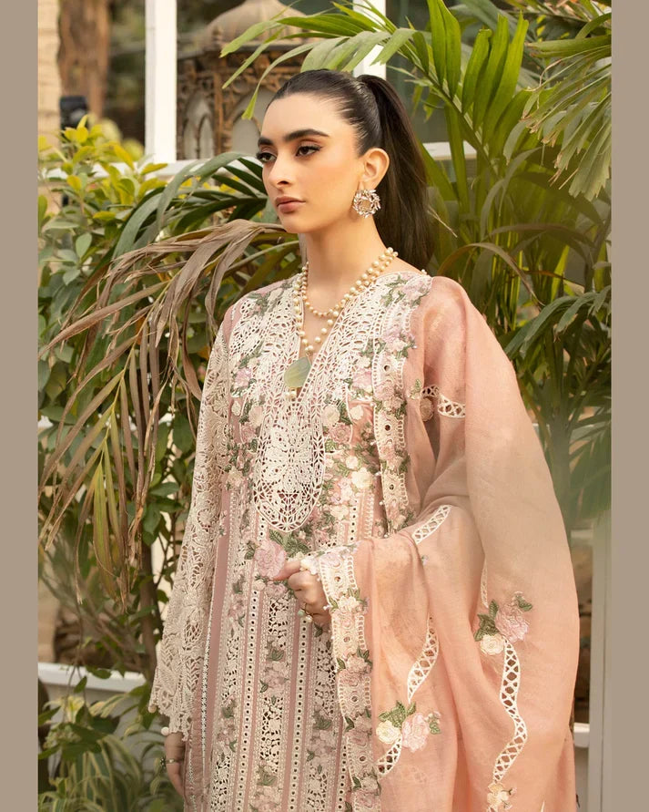Embroidered Dhanak Unstitched 3PC Set - HS - 095
