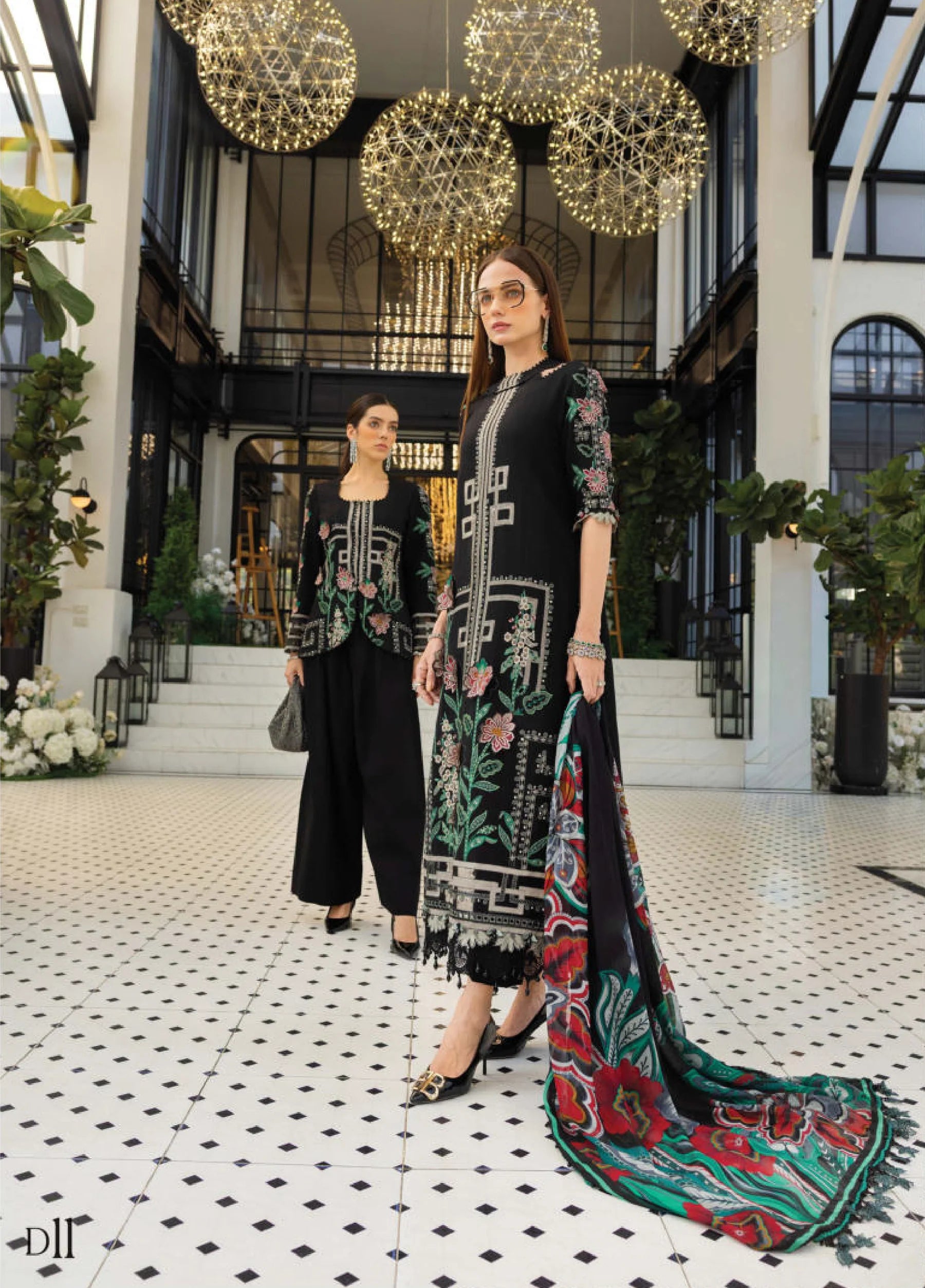 Maria B Unstitched Embroidered Dhanak 3 Piece Suit - HS - 0115