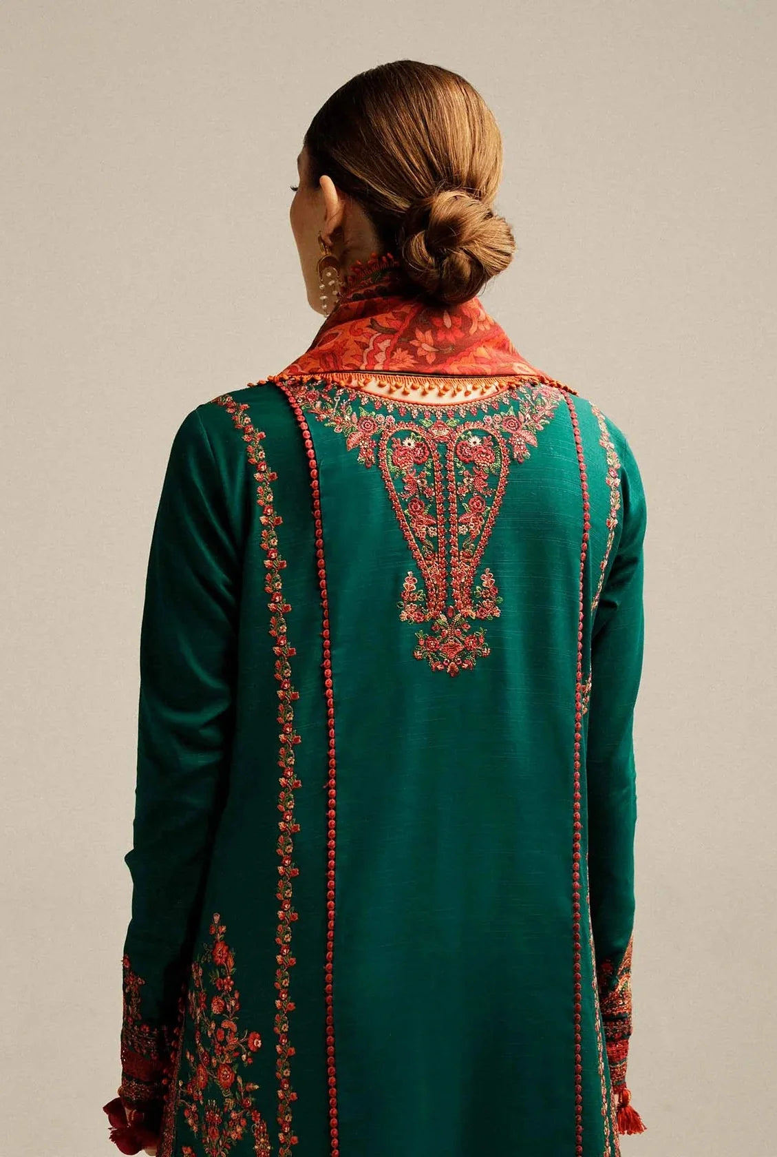 Hussain Rehar - Luxury Dhanak Embroidered Unstitched 3 Piece - Marjaan - HS - 0102
