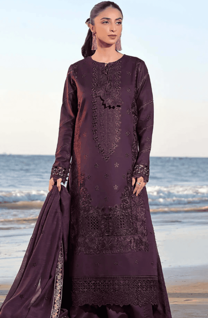 Asim Jofa - 3PC Luxury Lawn Embroidered Suit - HS-018019