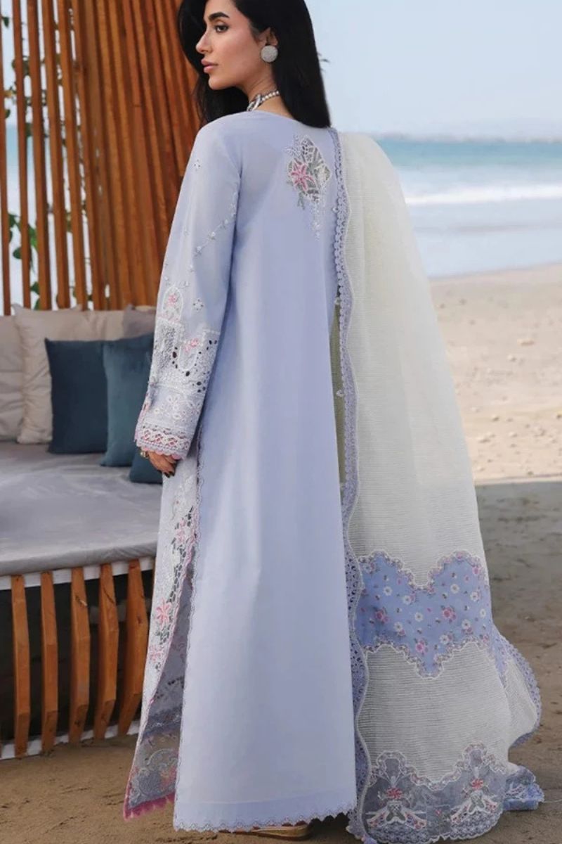 BLUE ICE – 3 Piece Embroidered Lawn with Dupatta – HS – 071