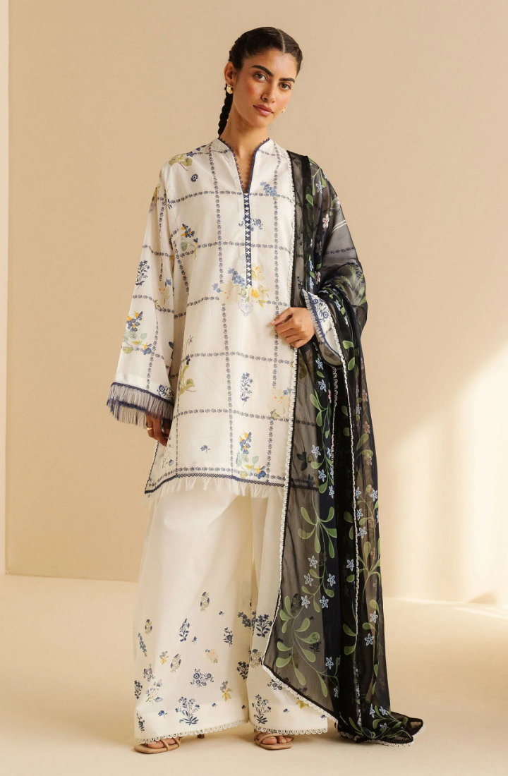 COCO BY Zarasha Jahan - 3PC Lawn Digital Printed Suit - USME-013021