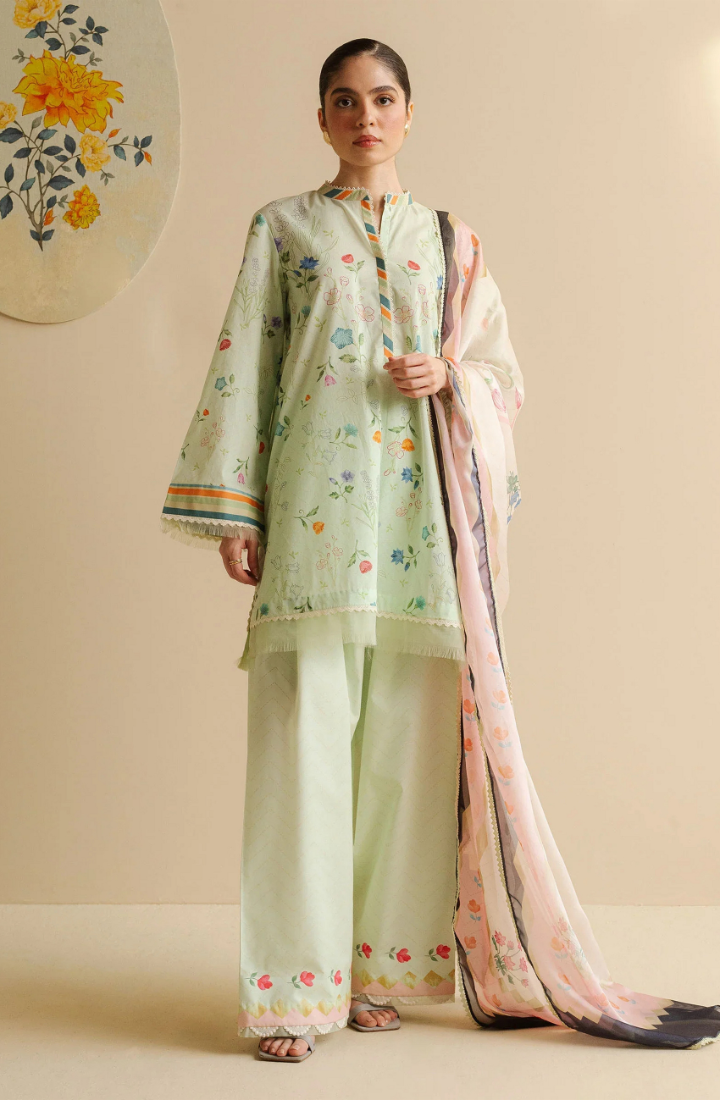 COCO BY Zarasha Jahan - 3PC Lawn Digital Printed Suit - USME-013023