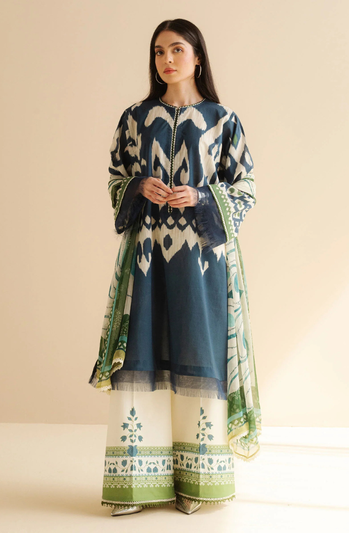 COCO BY Zarasha Jahan - 3PC Lawn Digital Printed Suit - USME-013027