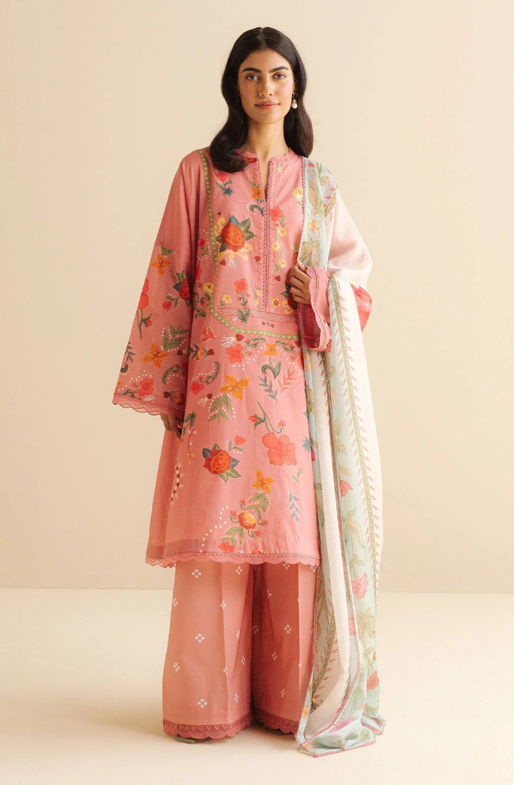 COCO BY Zarasha Jahan - 3PC Lawn Digital Printed Suit - USME-013028