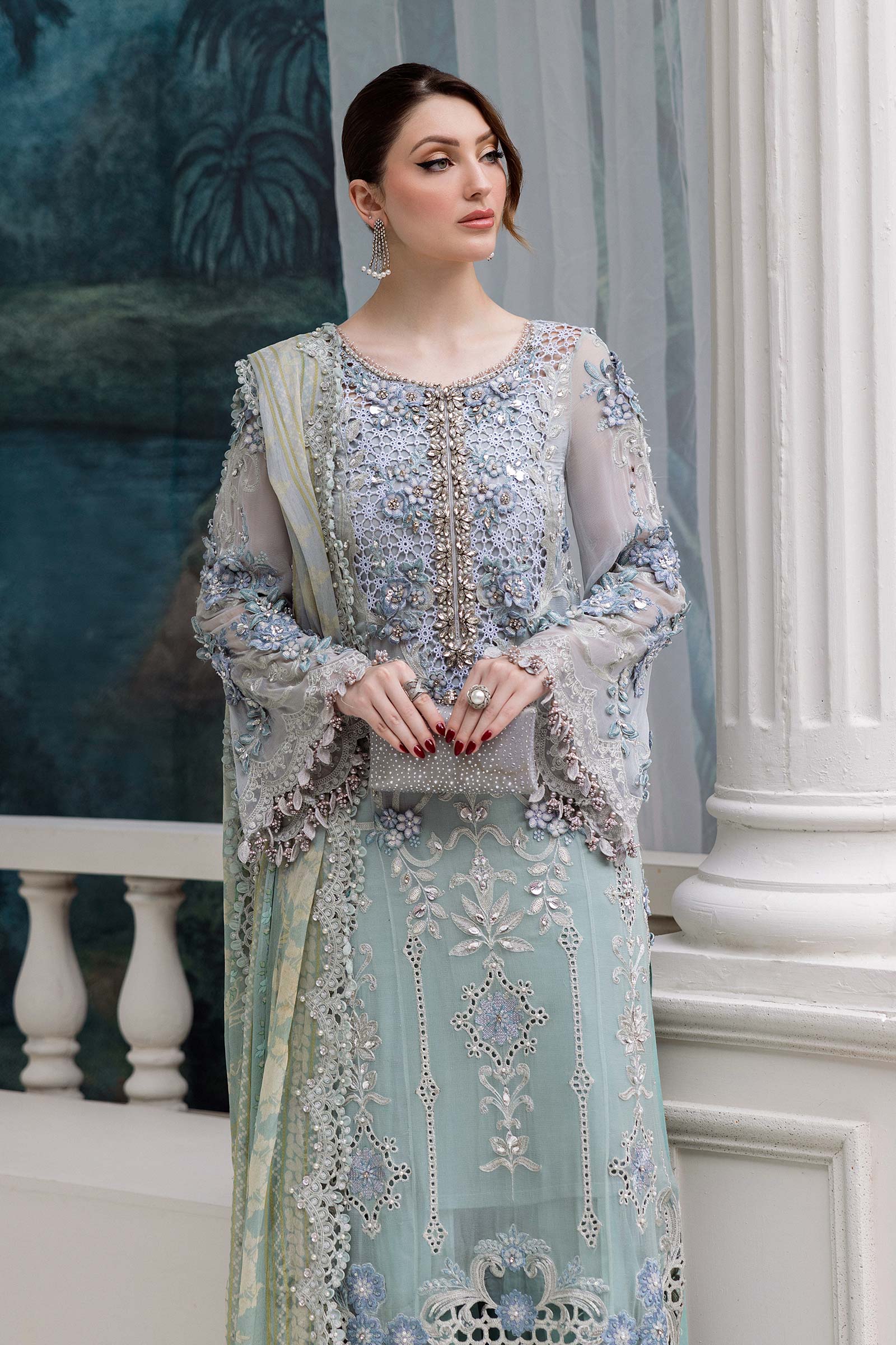 Maria B | Embroidered Shirt Embroidered Viscose - HS - 0126