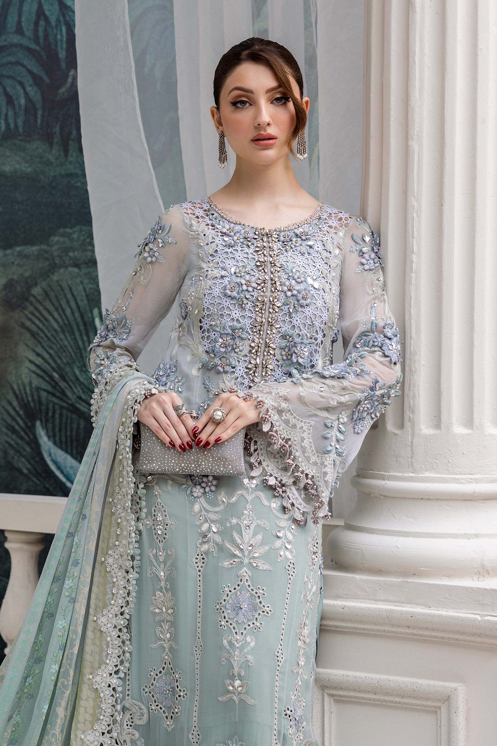 Maria B | Embroidered Shirt Embroidered Viscose - HS - 0126