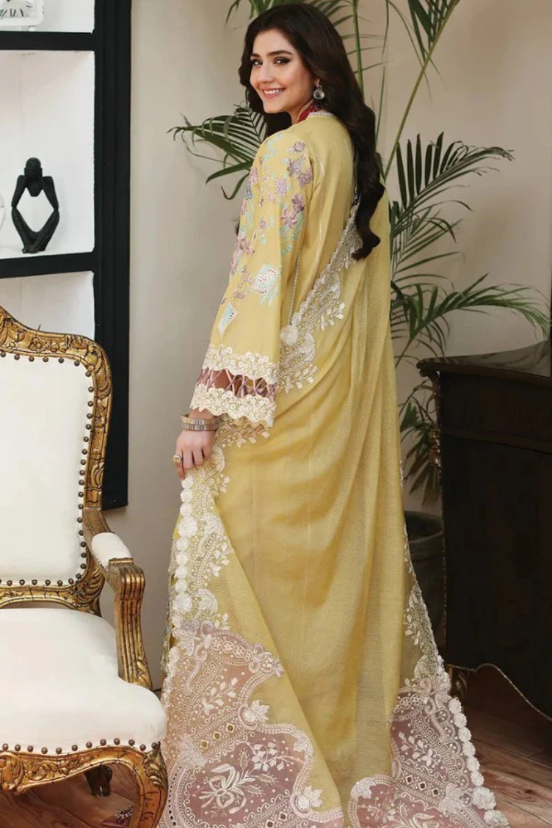 DANDELION – 3 Piece Embroidered Lawn – HS – 056