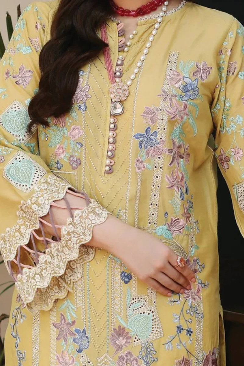 DANDELION – 3 Piece Embroidered Lawn – HS – 056