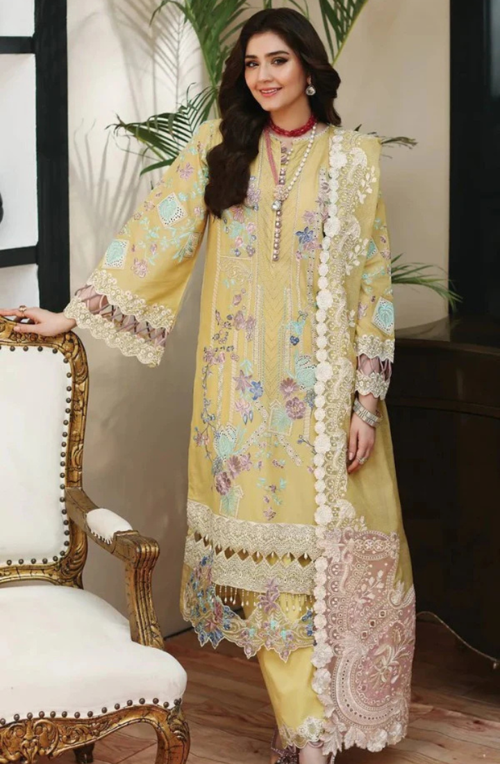 DANDELION – 3 Piece Embroidered Lawn – HS – 056