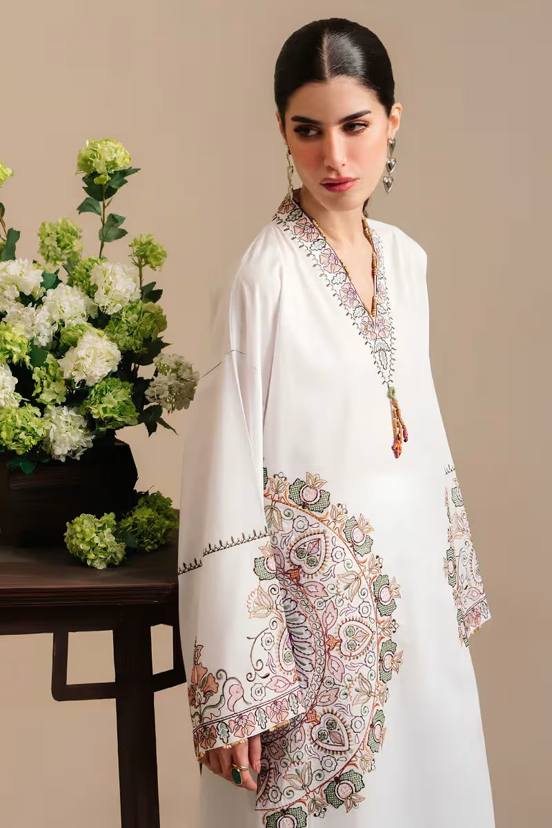 EIRA ELAN - 2PC Luxury Lawn Embroidered Suit - HS -076