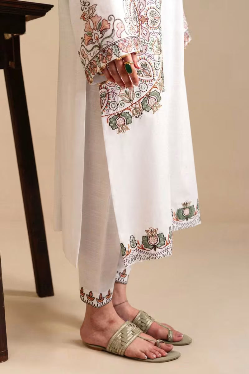 EIRA ELAN - 2PC Luxury Lawn Embroidered Suit - HS -076
