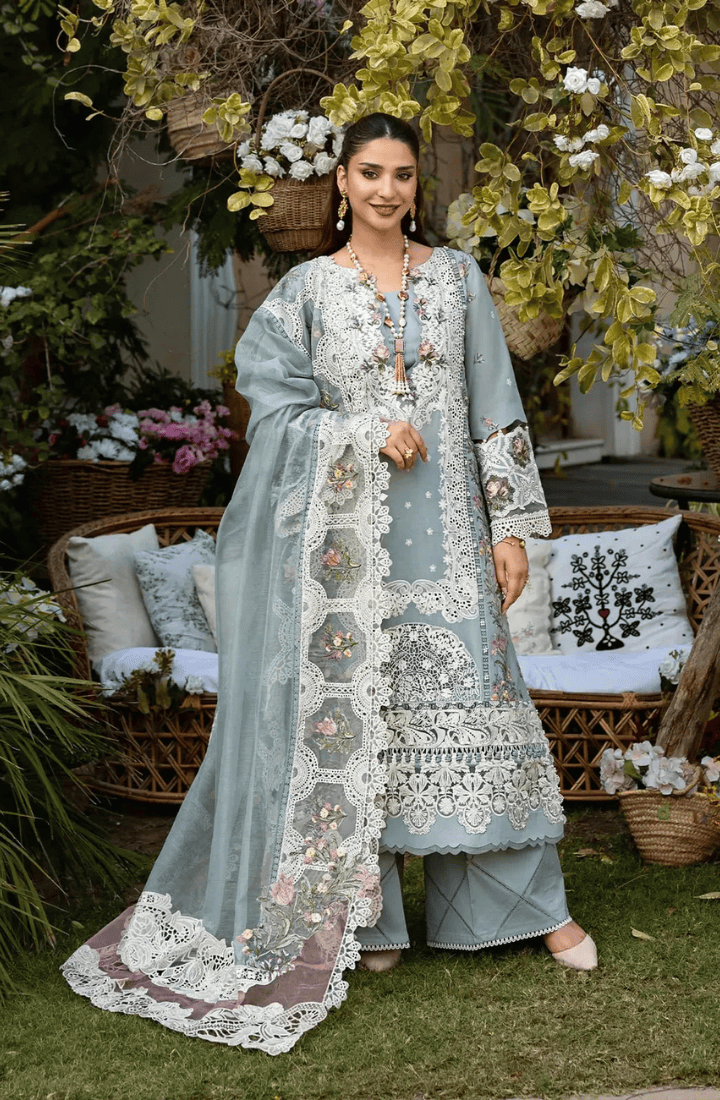 ELAF - 3PC Luxury Lawn Embroidered Suit - USME-017070