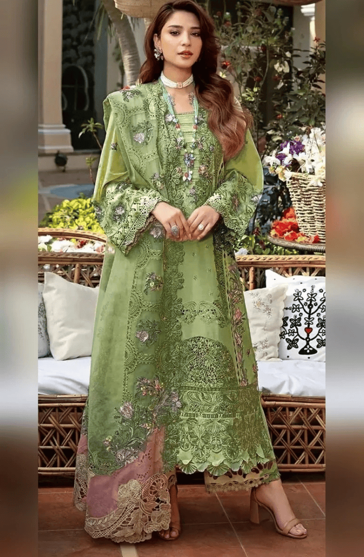 ELAF - 3PC Luxury Lawn Embroidered Suit - USME-017072