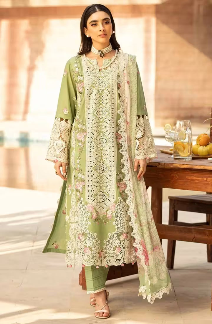 Elaf FIZZAH Luxury Lawn Embroidered 3 Piece Dress - HS - 089