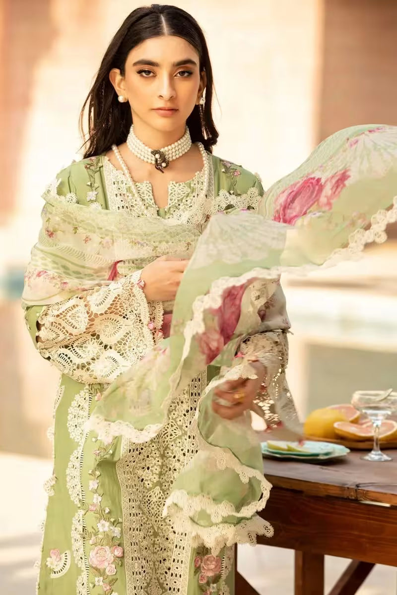 Elaf FIZZAH Luxury Lawn Embroidered 3 Piece Dress - HS - 089