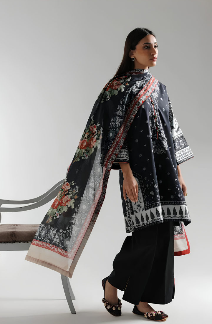 Ethnic - 3PC Lawn Digital Printed Suit - USME-012081