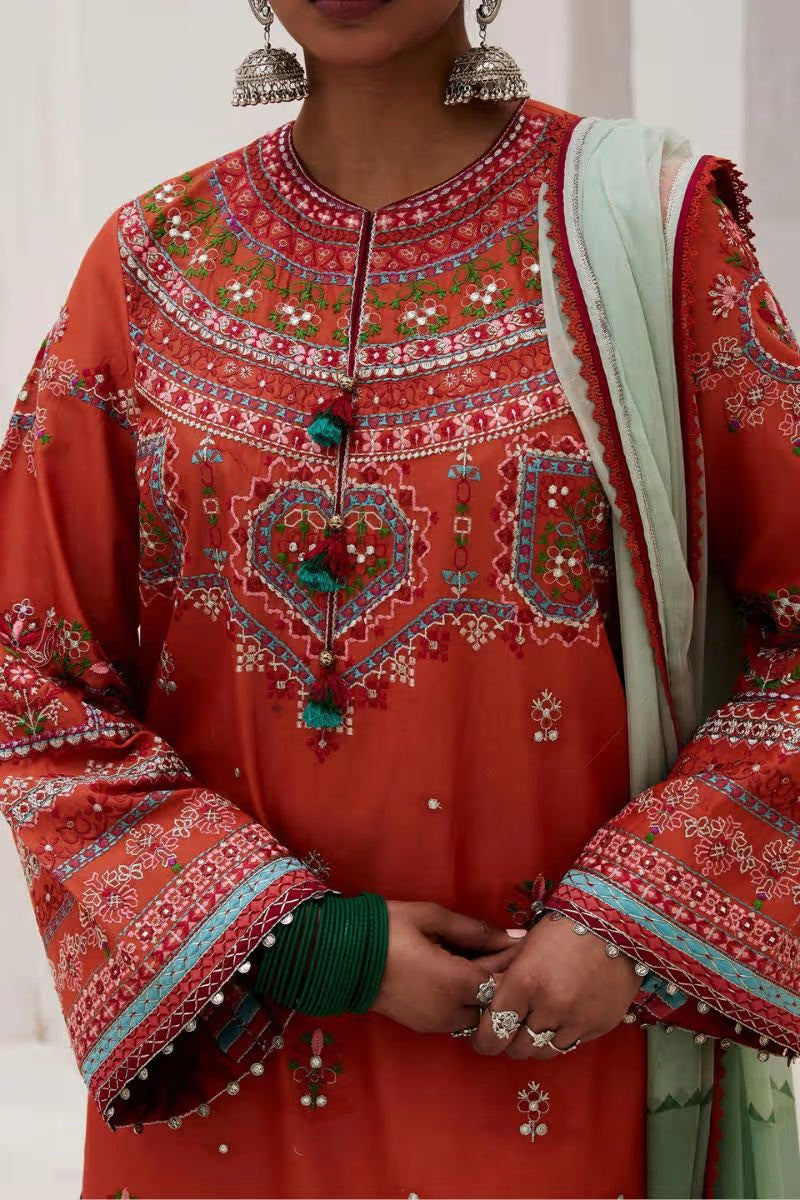 LAMIA Zara Shahjahan – 3 Piece Embroidered Lawn Suit – HS – 079