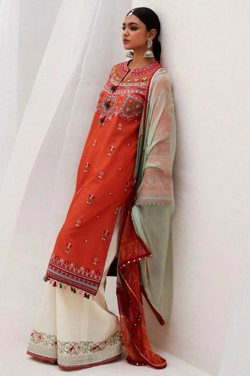 LAMIA Zara Shahjahan – 3 Piece Embroidered Lawn Suit – HS – 079