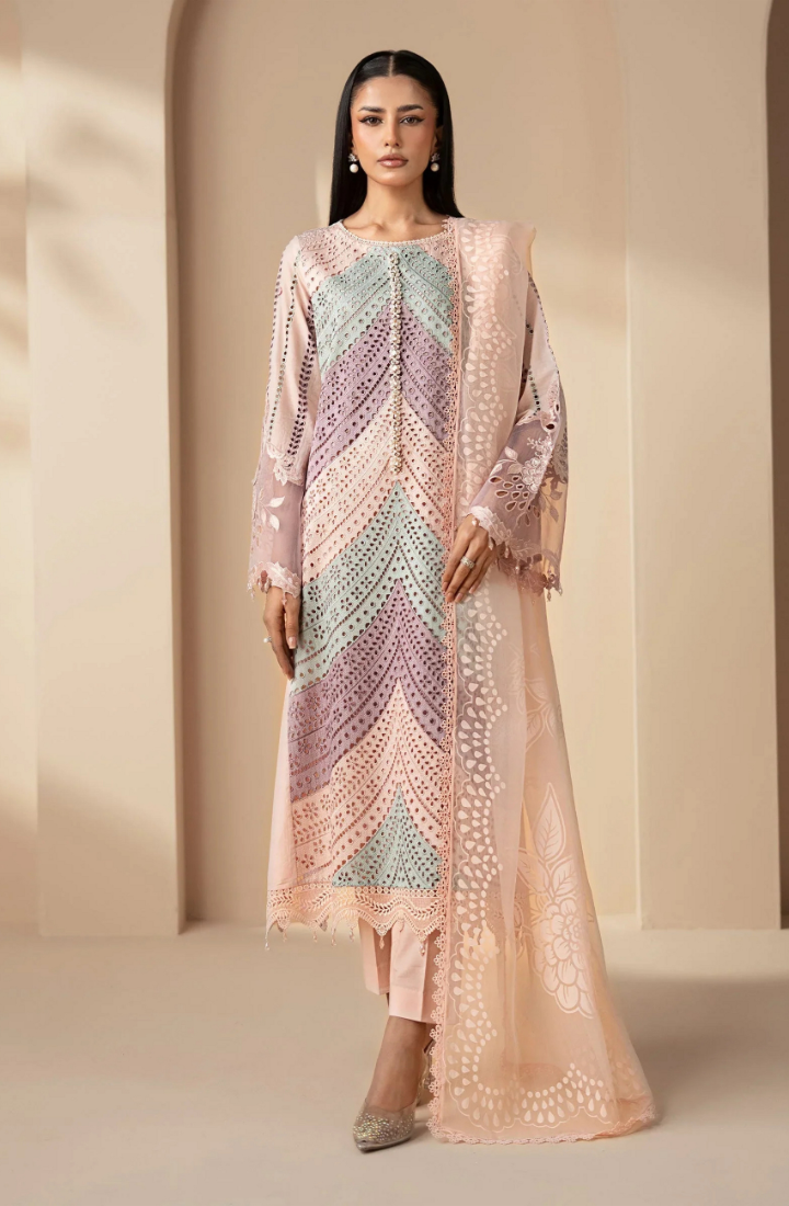 MARIA.B - 3PC Luxury Lawn Embroidered Suit - USME-018008