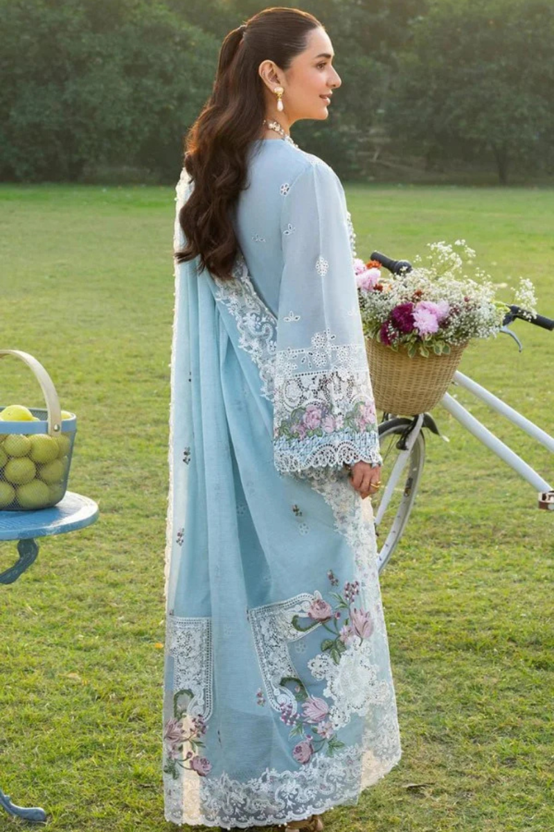 MORNIG DRIZZLE – 3 Piece Embroidered Lawn – HS – 058