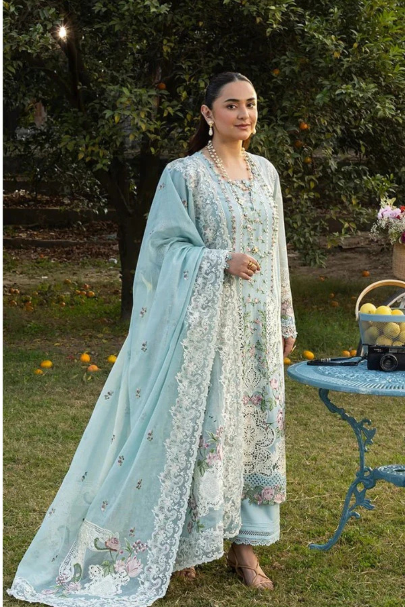 MORNIG DRIZZLE – 3 Piece Embroidered Lawn – HS – 058