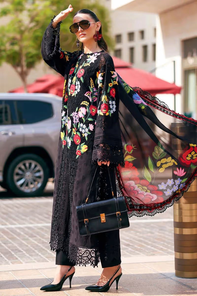 Maria B Unstitched Embroidered Luxury Lawn 3 Piece Suit - HS - 088