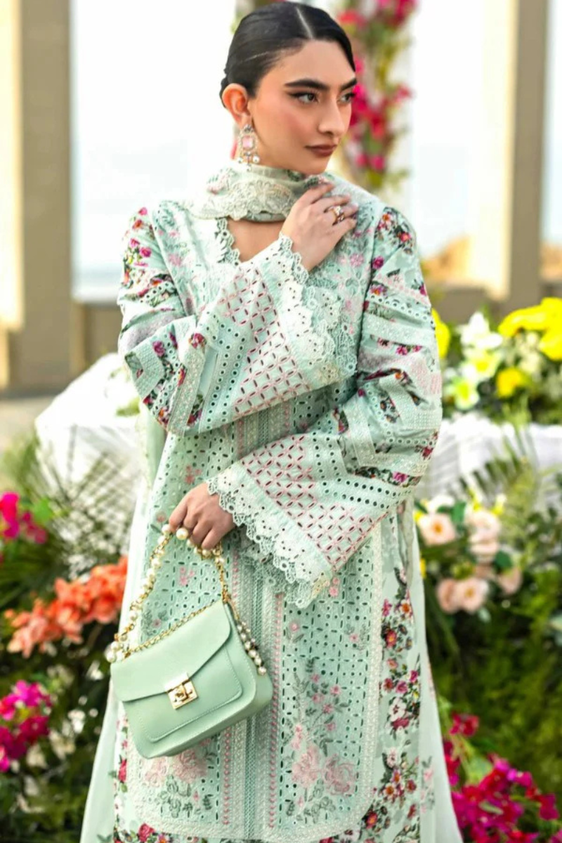 Merlina – 3 Piece Embroidered Lawn – HS – 064