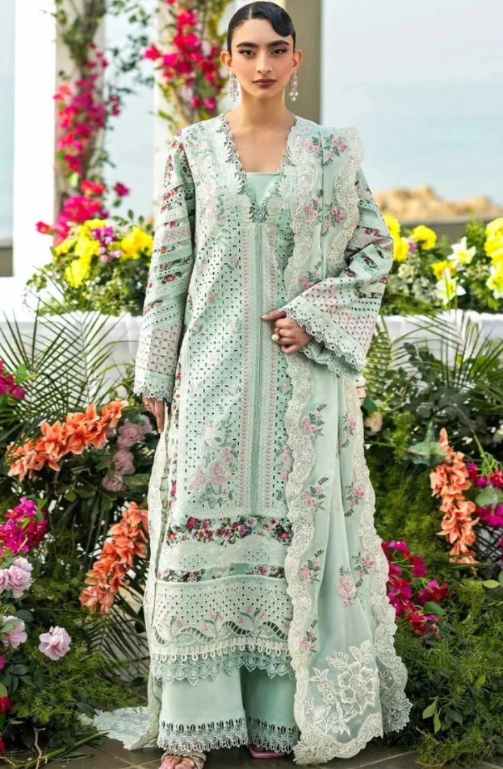 Merlina – 3 Piece Embroidered Lawn – HS – 064