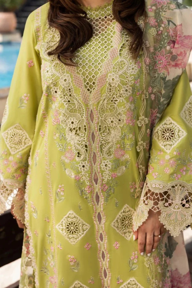 PINK PARROT – 3 Piece Embroidered Lawn – HS – 068