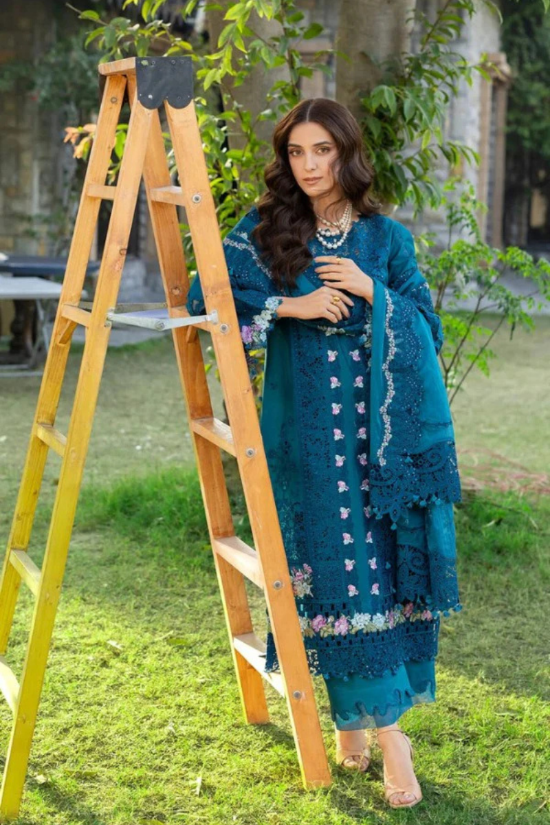 SAPPHIRE – 3 Piece Embroidered Lawn – HS – 067