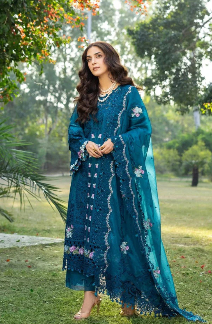 SAPPHIRE – 3 Piece Embroidered Lawn – HS – 067