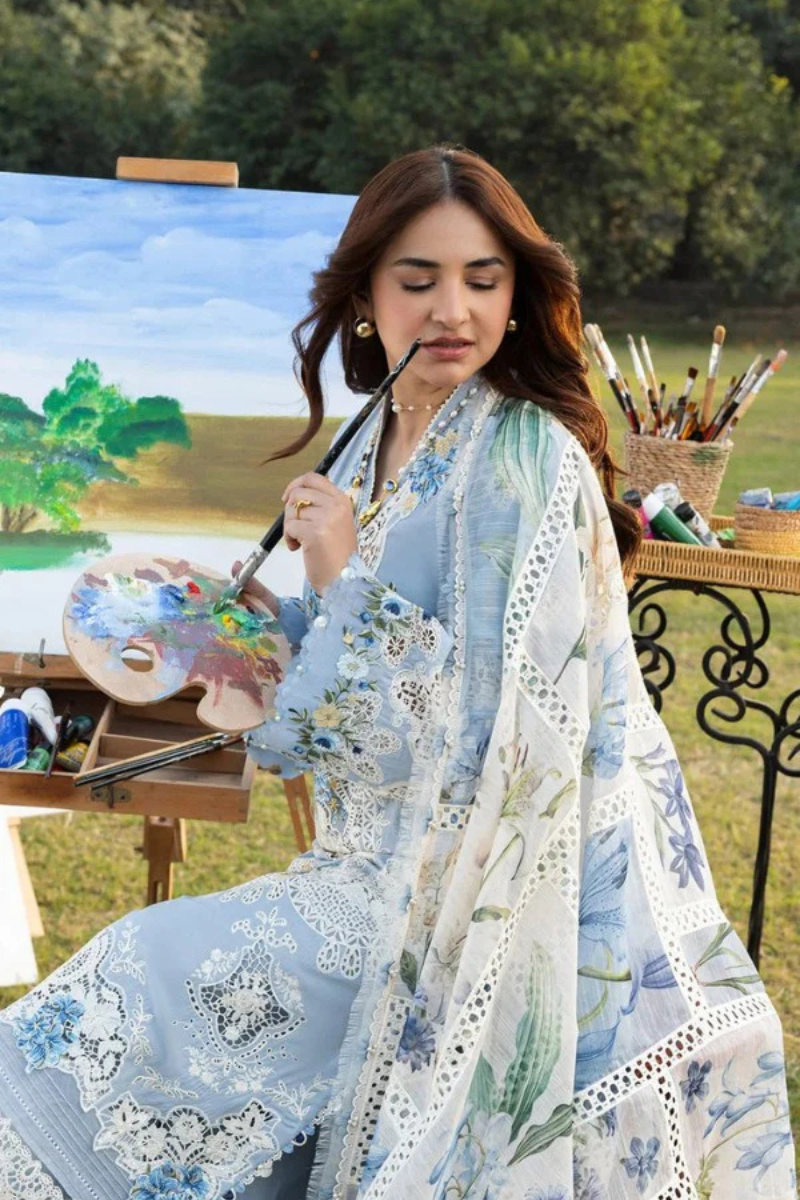 SERENITY – 3 Piece Embroidered Lawn – HS – 060
