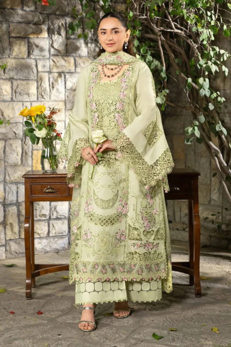 SPANISH MUSE – 3 Piece Embroidered Lawn – HS – 062