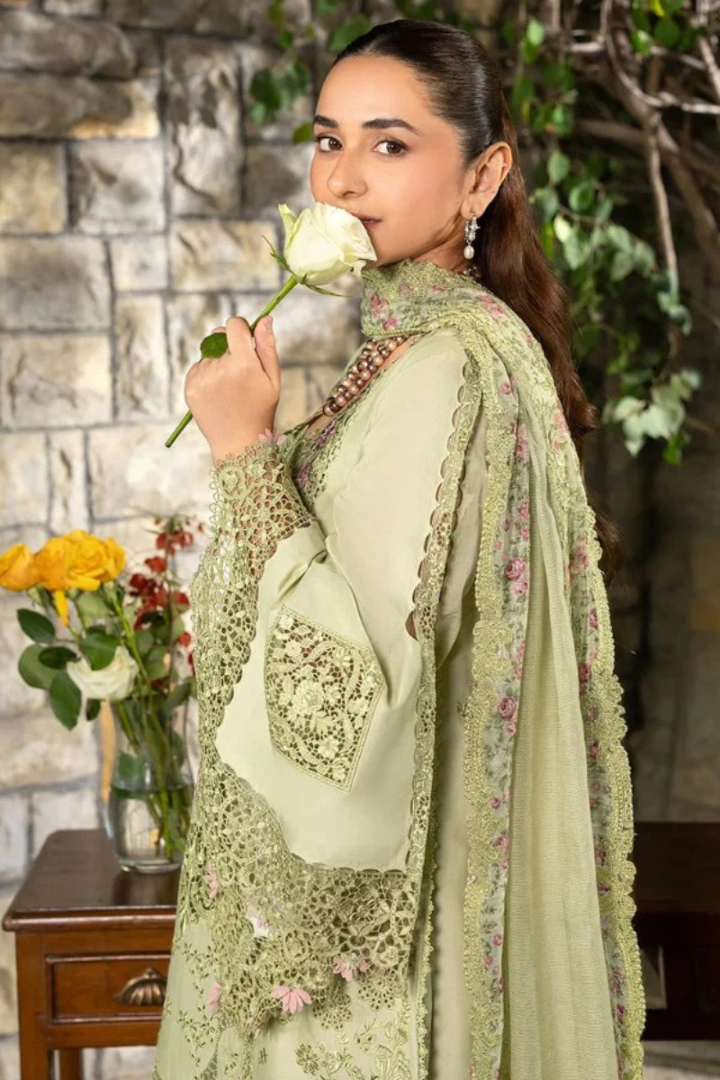 SPANISH MUSE – 3 Piece Embroidered Lawn – HS – 062