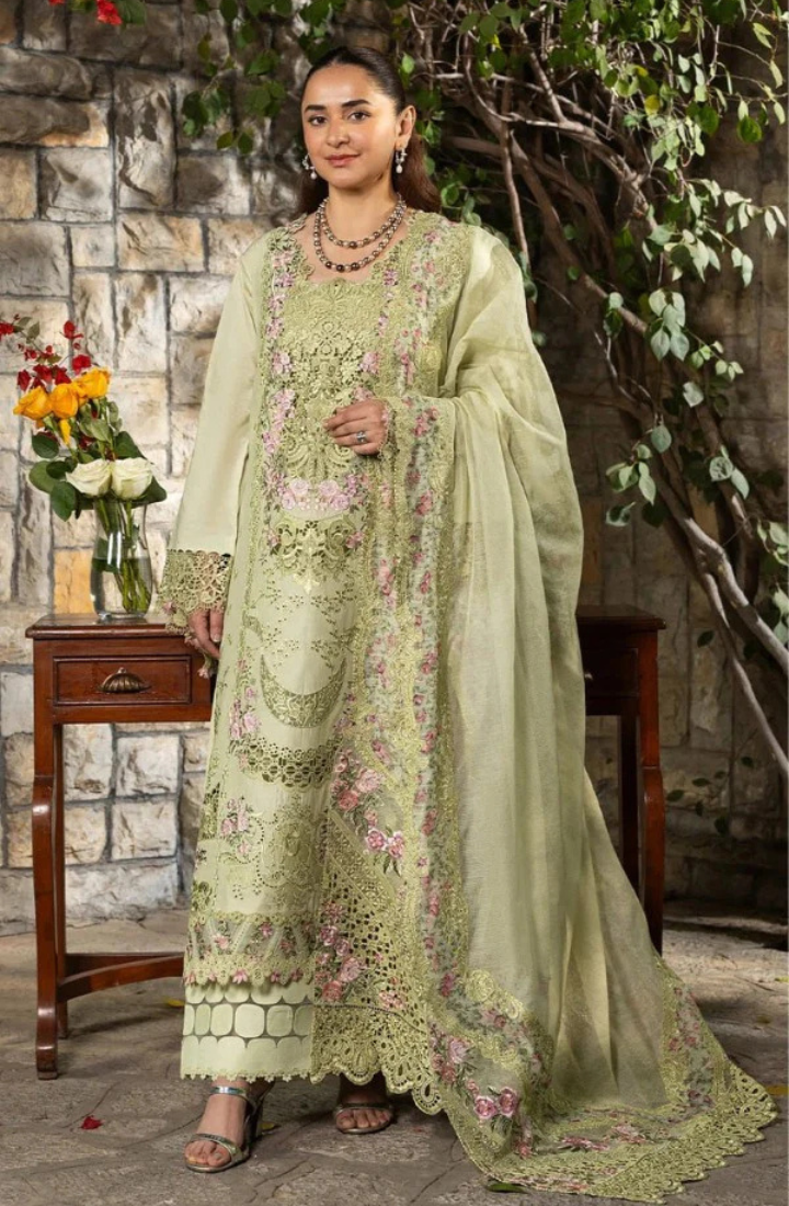 SPANISH MUSE – 3 Piece Embroidered Lawn – HS – 062