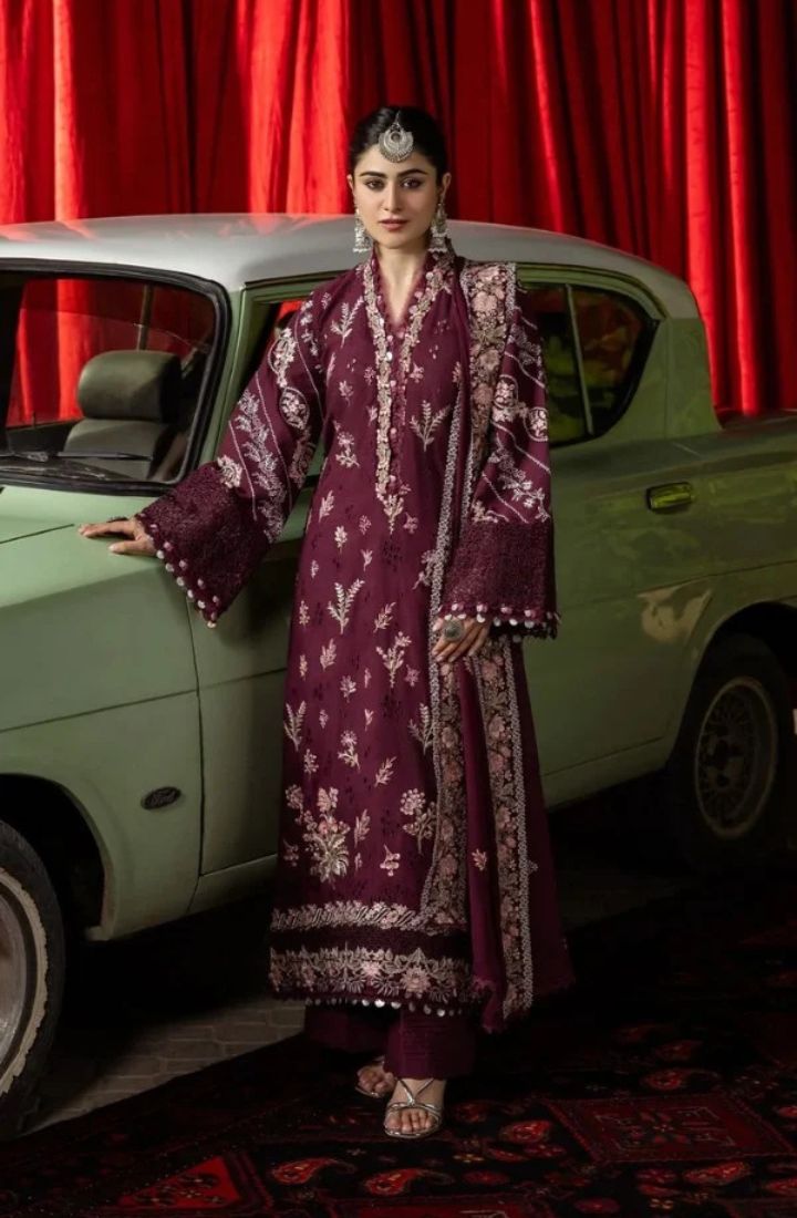 UMBALITE – 3 Piece Embroidered Lawn with Dupatta – HS – 072