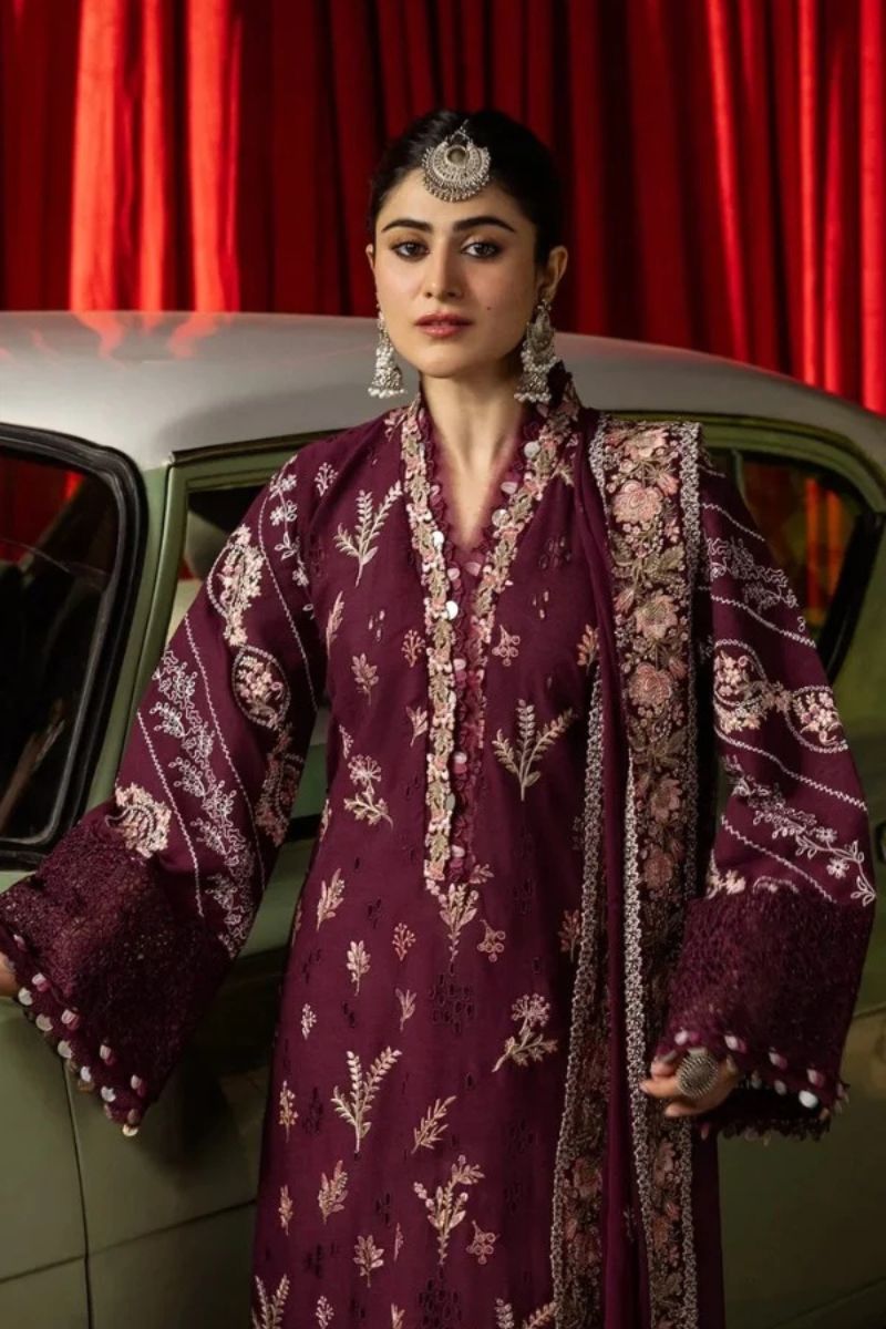 UMBALITE – 3 Piece Embroidered Lawn with Dupatta – HS – 072