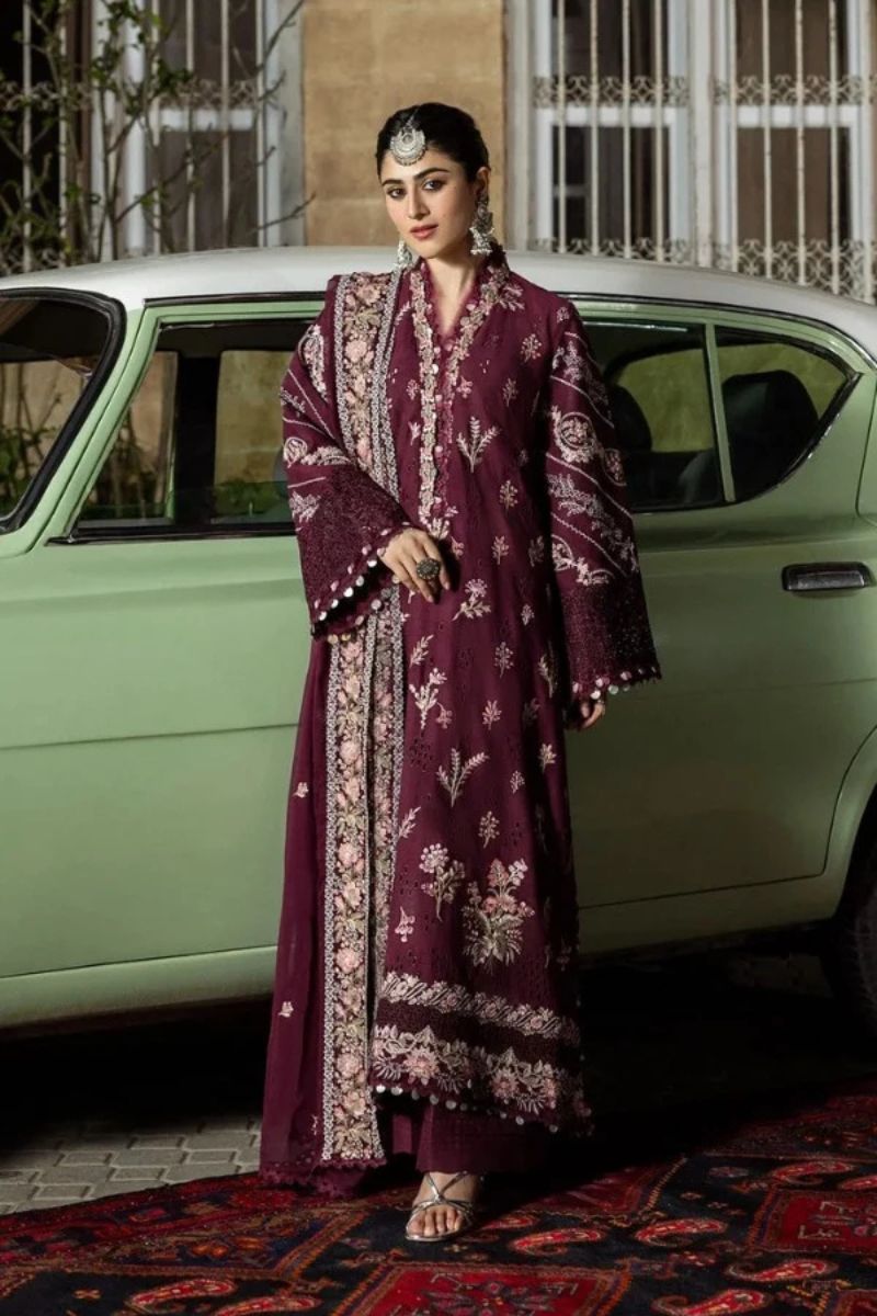 UMBALITE – 3 Piece Embroidered Lawn with Dupatta – HS – 072