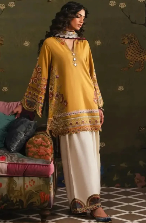Shrenz Mustard Winter Collection Dhanak - HS - 0114
