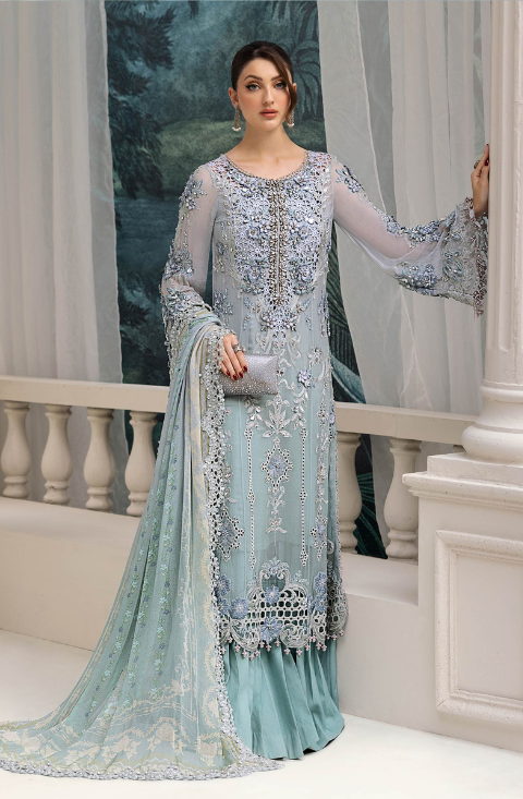 Maria B | Embroidered Shirt Embroidered Viscose - HS - 0126