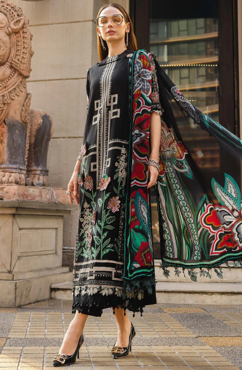 Maria B Unstitched Embroidered Dhanak 3 Piece Suit - HS - 0115