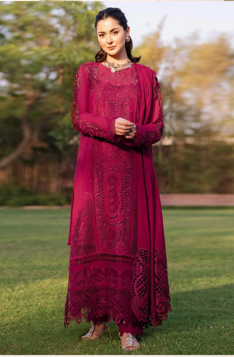 Manara Embroidered Dhanak Suits Unstitched 3 Piece - HS - 0103