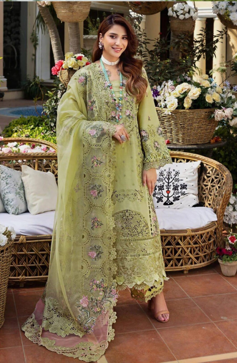 Elaf Yellow Luxury Dhanak Collection - HS - 0122