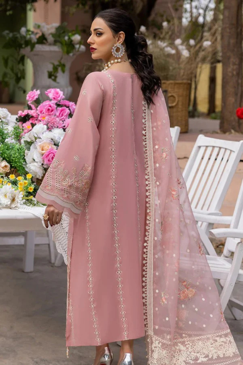 WHITE ROSE – 3 Piece Embroidered Lawn – HS – 054